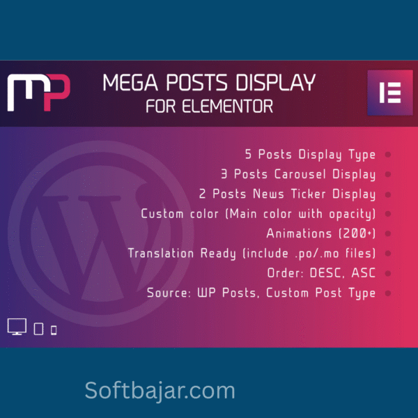 Mega Posts Display for Elementor – শক্তিশালী পোস্ট লেআউট সহজ করুন