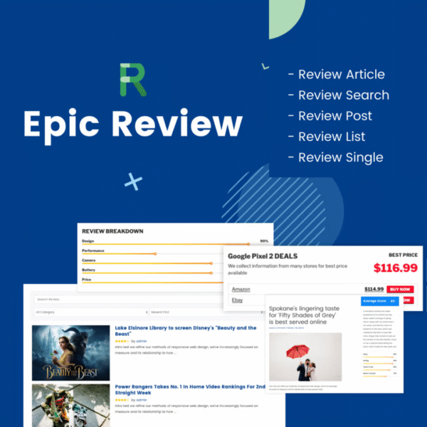 Epic Review – Powerful WordPress Review Plugin