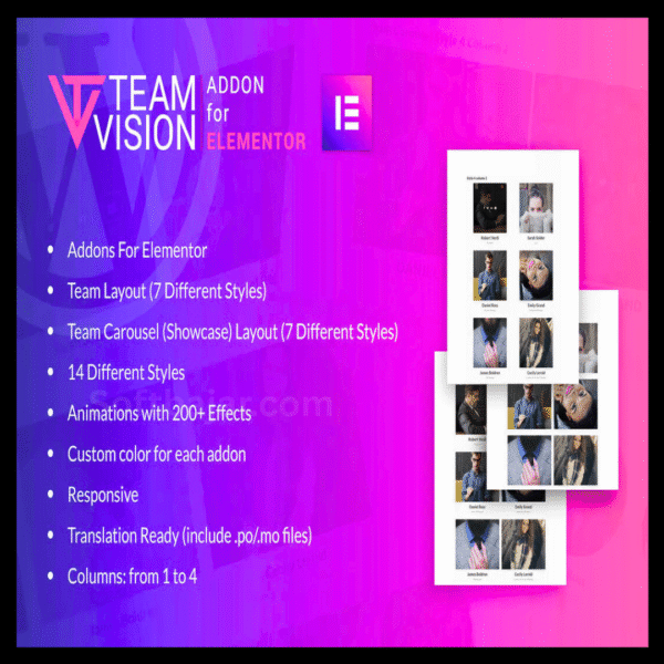 Advance Teamvision for Elementor WordPress Plugin