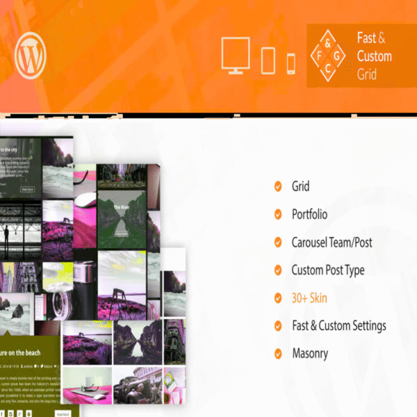 Advanced Fast & Custom Grid - Wordpress Plugin