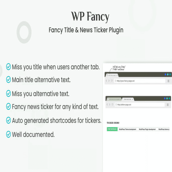 Stylish Titles & News Ticker for WordPress Plugin